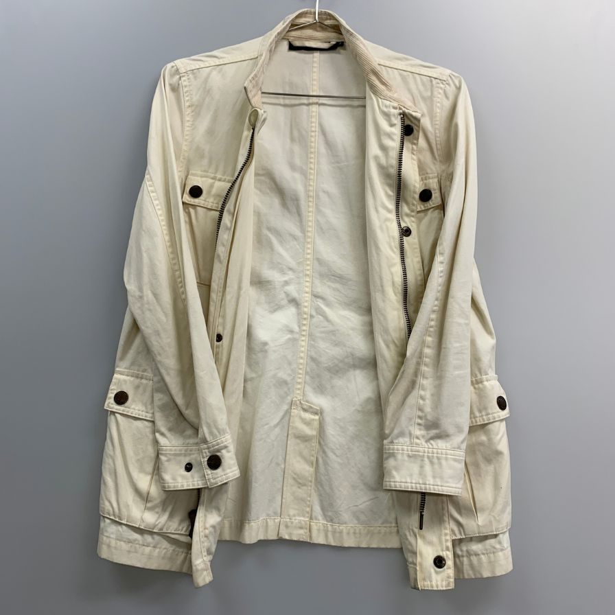 中古◆ポロ ラルフローレン ハンティングジャケット 90年代 ホワイト レディース サイズ7 Polo Ralph Lauren 【AFB45】