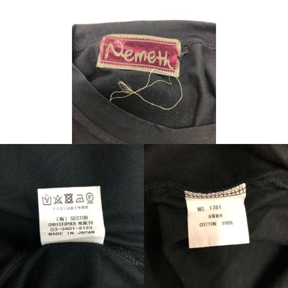 美品◆ネメス Tシャツ フロントプリント ブラック サイズLL メンズ NEMETH 【AFB43】