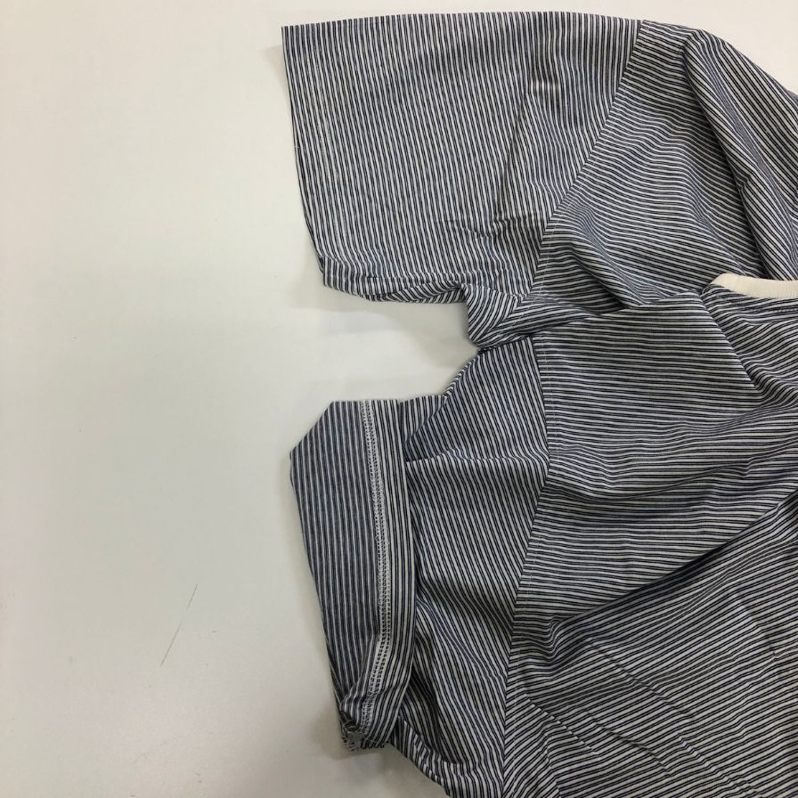 新品同様◆アラミス Tシャツ ストライプ 日本製 メンズ サイズ3L ブルー系 ARAMIS 【AFB2】
