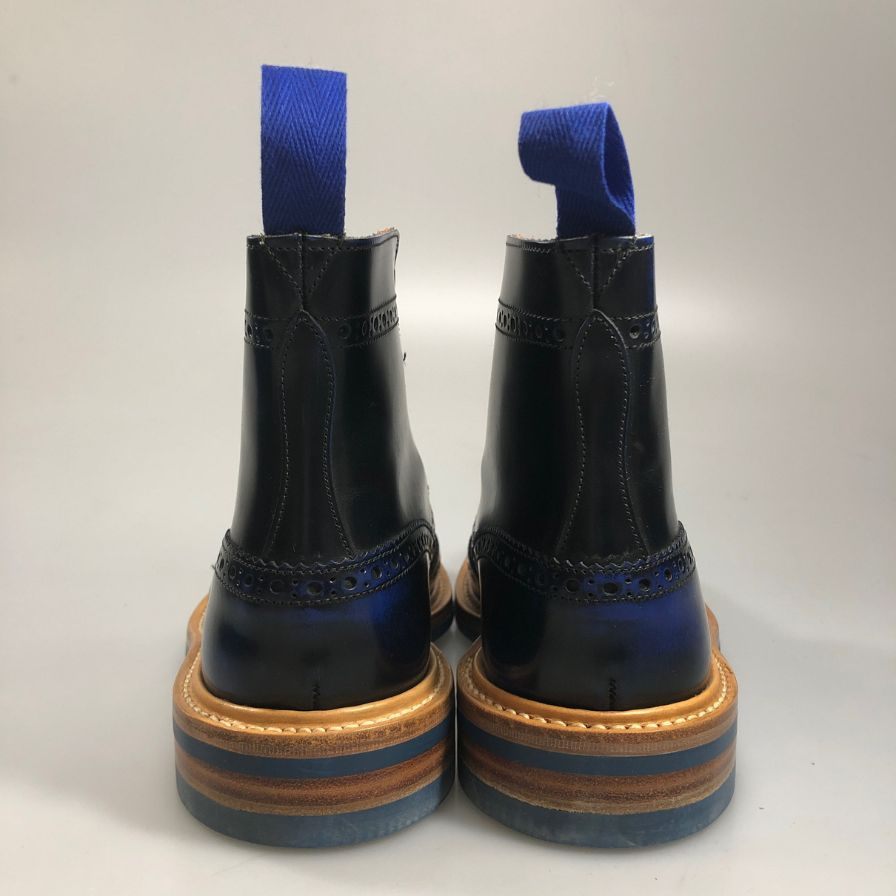 トリッカーズ ストウ カントリーブーツ ウイングチップ 947979 W5634 ネイビー UK7ハーフ-5 Tricker’ｓ ブーツ 約26.0cm【LA】【中古】