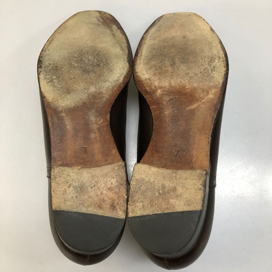 バーニーズ ニューヨーク レザーシューズ カーフ レザー ウィングチップ 内羽根 ブラウン メンズ サイズ7 BARNEYS NEWYORK MADISON ビジネスシューズ 約25.0cm【LA】【中古】
