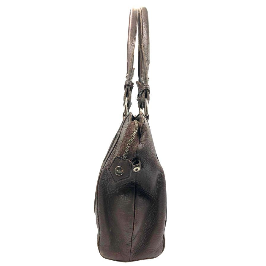 ヴィヴィアンウエストウッド パンチングオーブ レザー トートバッグ ユニセックス ブラウン  Vivienne Westwood【AFE5】