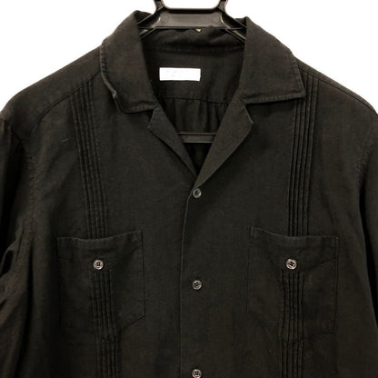 美品◆ミナミシャツ オーダー シャツ オープンカラー メンズ サイズ不明 ブラック MINAMI SHIRTS BESPOKE 【AFB6】