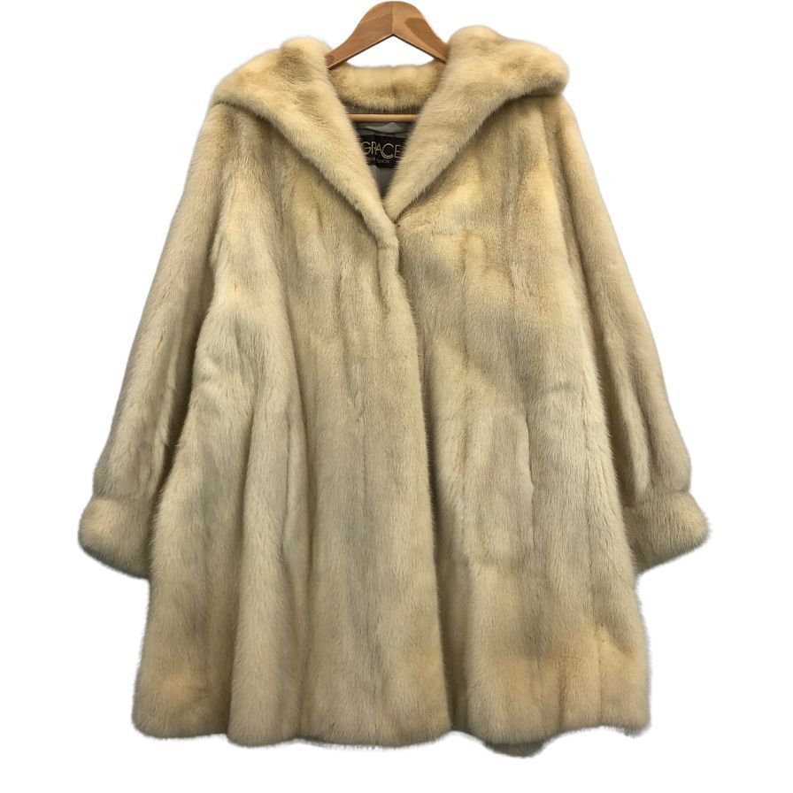 グレース ファー ファッション ハーフコート ミンク想定 ホワイト GRACE FUR FASHION【AFF24】