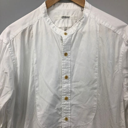 中古◆トキアリ TOKIARI バンドカラー 長袖シャツ 日本製 メンズ 2 ホワイト 時在服飾設計 【AFB20】