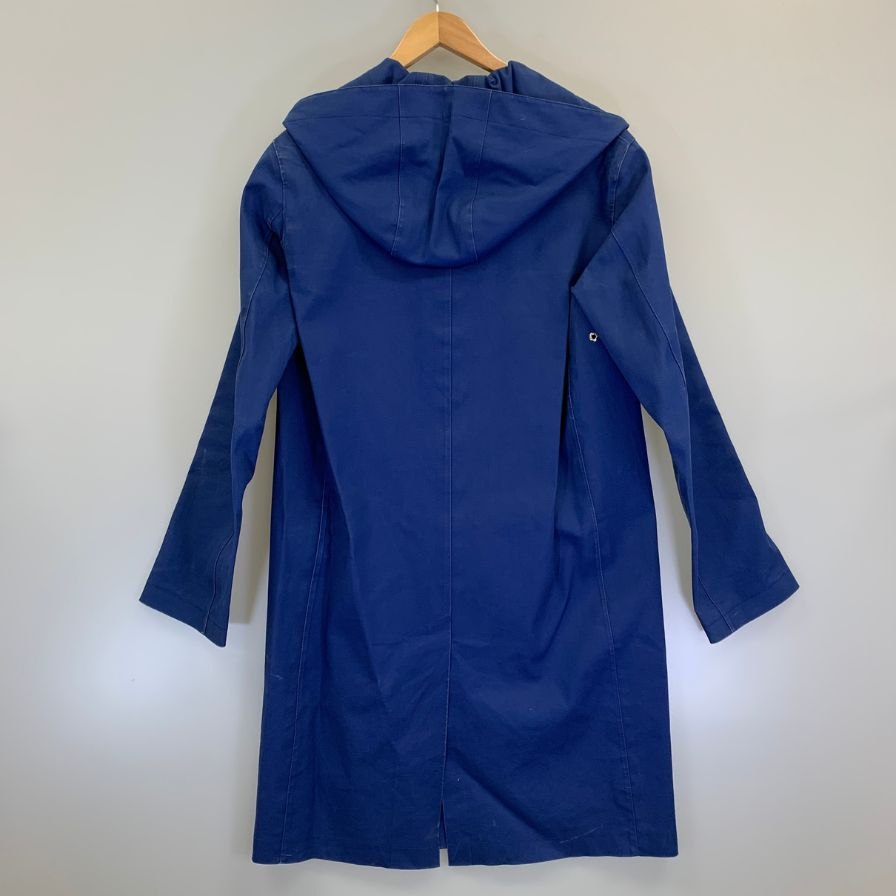 美品◆マッキントッシュ コート ゴム引き フード付き ブルー系 サイズ38 MACKINTOSH 【AFB1】