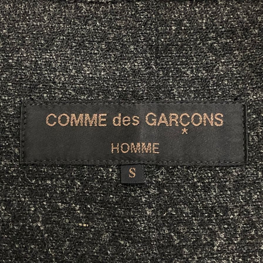 極美品◆コムデギャルソン オム 3Bジャケット アンコン ツイード ウール ブラック サイズS メンズ AD2000 COMME des GARCONS HOMME 【AFB33】