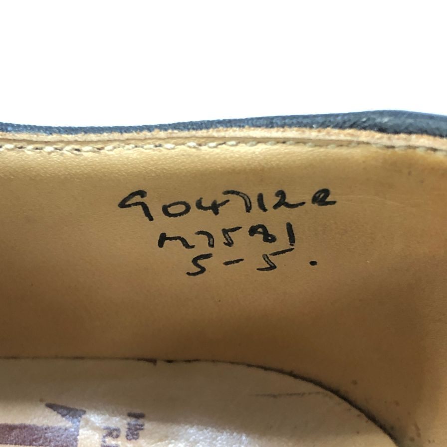 トリッカーズ レザー コンビ サドルシューズ M7581 ブラウン×ブラック メンズ UK5 Trickers 約24.0cm【AFD12】