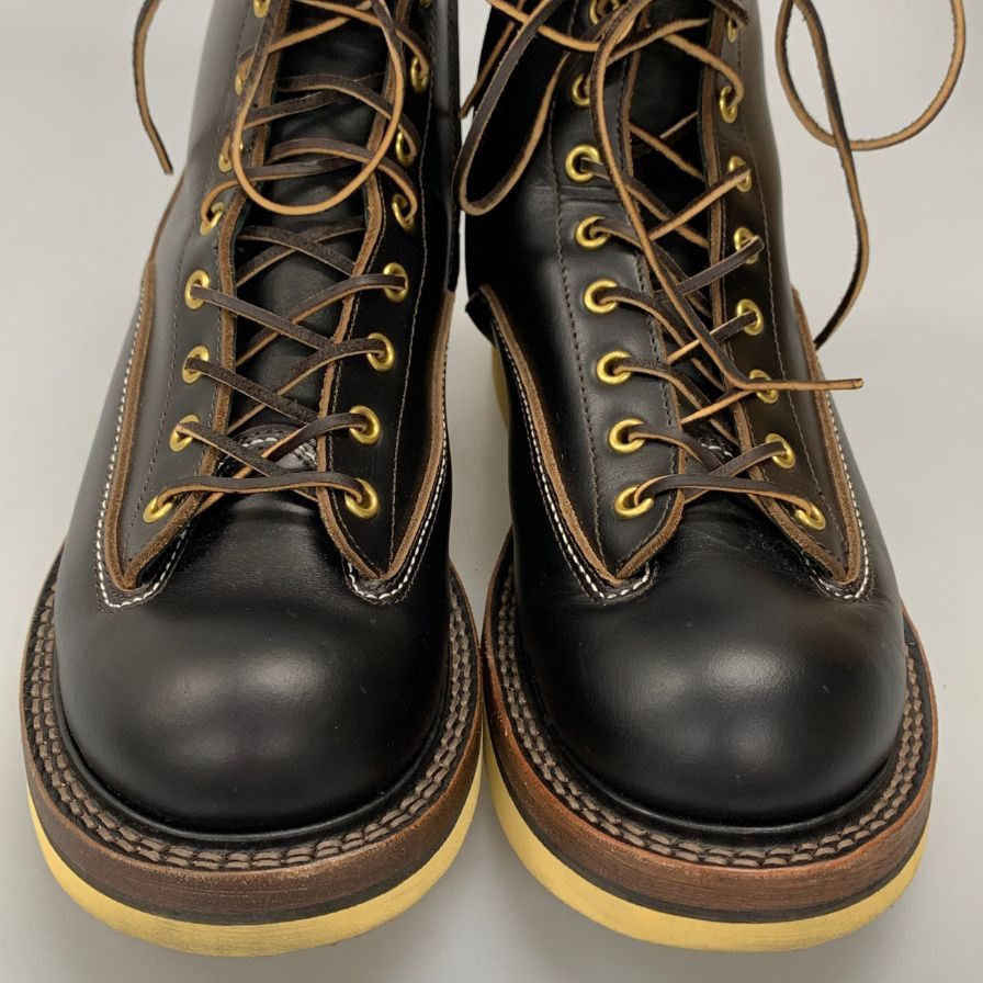 スッピン ワークブーツ SP-08L レザー レースアップ サイドジップ ブラック メンズ サイズUS8 SPPN BOOTS 8in LACE-UP BOOTS 約26.0cm【AFD2】