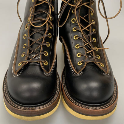 スッピン ワークブーツ SP-08L レザー レースアップ サイドジップ ブラック メンズ サイズUS8 SPPN BOOTS 8in LACE-UP BOOTS 約26.0cm【AFD2】
