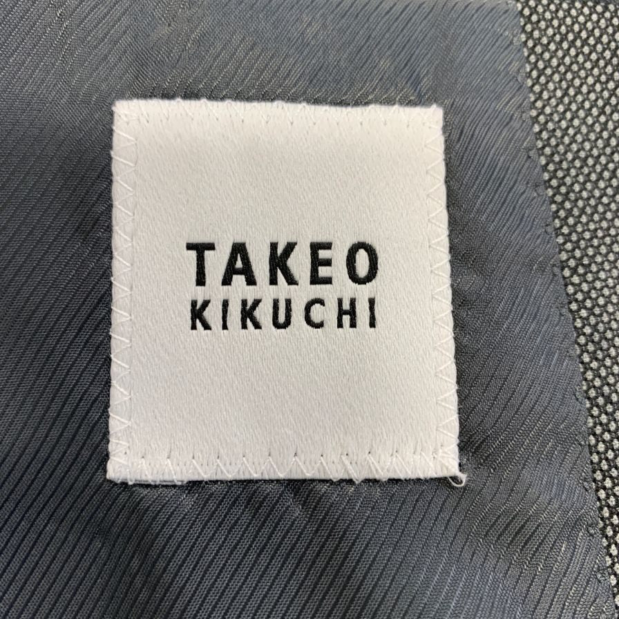 新品同様◆タケオキクチ テーラードジャケット バーズアイ グレー メンズ サイズM TAKEO KIKUCHI 【AFB2】