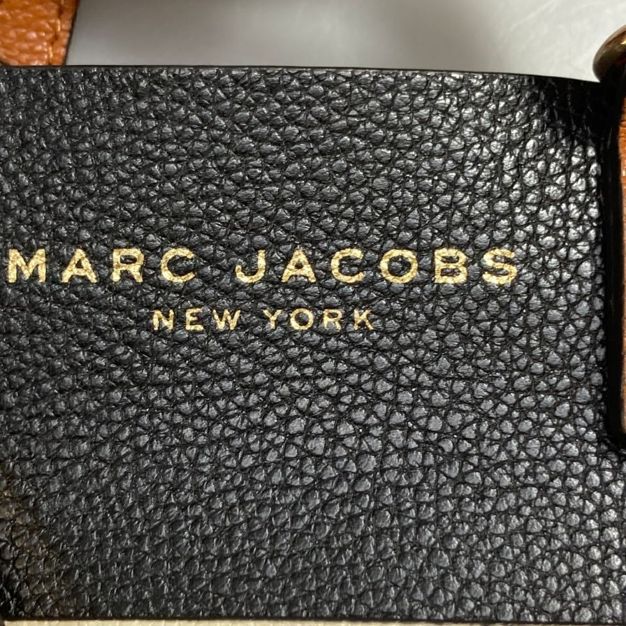 マークジェイコブス 2WAY バイカラー ミニハンドバッグ ネイビー×ホワイト ショルダー MARC JACOBS【AFE3】