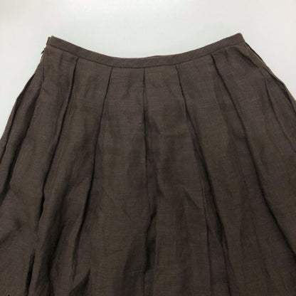 フォクシーブティック スカート 麻 ダークオリーブ サイズ40 20379-SSAG34 FOXEY BOUTIQUE【AFB28】