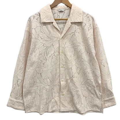 美品◆クラネ カーテンレーススリットシャツ コットン ベージュ レディース サイズ1 14122-4062 CLANE 【AFB12】