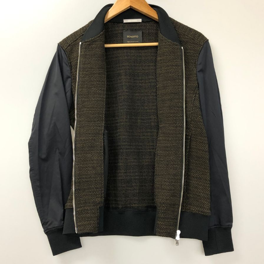 中古◆ハイストリート ブルゾン BONOTTO 袖切り替えデザイン サイズM メンズ ブラウン系 HIGH STREET 【AFA7】