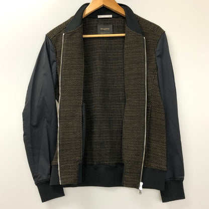 中古◆ハイストリート ブルゾン BONOTTO 袖切り替えデザイン サイズM メンズ ブラウン系 HIGH STREET 【AFA7】