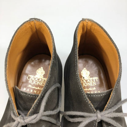 クロケット＆ジョーンズ EVESHAM チャッカブーツ スエード メンズ  グレー サイズUK6E Crockett & Jones スエードシューズ 約24.5cm【LA】【中古】