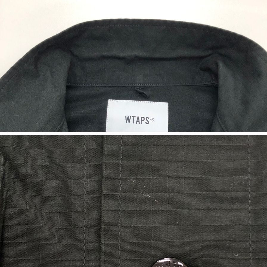 中古◆ダブルタップス 20AW モジュラー リップストップ ミリタリー シャツ ジャケット 202BRDT-SHM02 メンズ  01サイズ  オリーブ WTAPS 【AFB14】
