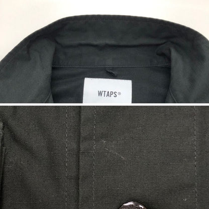 中古◆ダブルタップス 20AW モジュラー リップストップ ミリタリー シャツ ジャケット 202BRDT-SHM02 メンズ  01サイズ  オリーブ WTAPS 【AFB14】