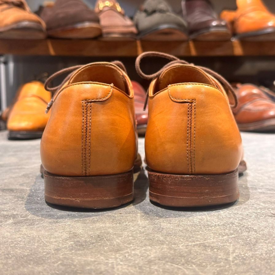 クロケット＆ジョーンズ  プレーントゥ カーフ エイントリー ライトブラウン サイズUK6.5E メンズ CROCKETT&JONES ビジネスシューズ 約25.0cm【LA】【中古】