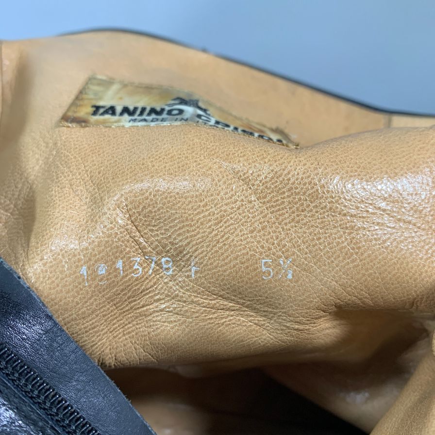 タニノクリスチー ショート ヒールブーツ ブラック レディース サイズ 5ハーフ TANINO CRISCI 約22.5cm【YB2】