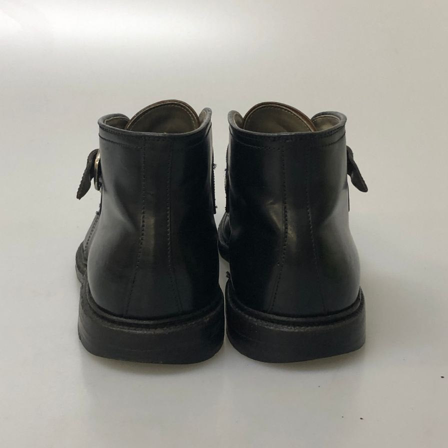 オールデン コードバン レザー ジョージブーツ シングルモンク 91810 メンズ サイズ8.5E ブラック ALDEN ブーツ 約26.5cm【AFC3】【中古】