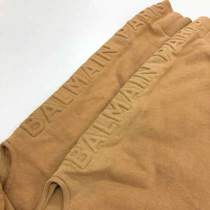 中古◆バルマン ノースリーブパーカー ジップアップ サイドロゴ ベージュ メンズ サイズXS BALMAIN 【AFB8】