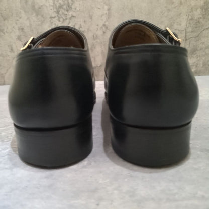 ジョンロブ レザーシューズ ダブルモンク フィリップ2 ダブルバックル ブラック メンズ サイズUK6E 7000ラスト JOHN LOBB ビジネスシューズ 約25.0cm【LA】【中古】