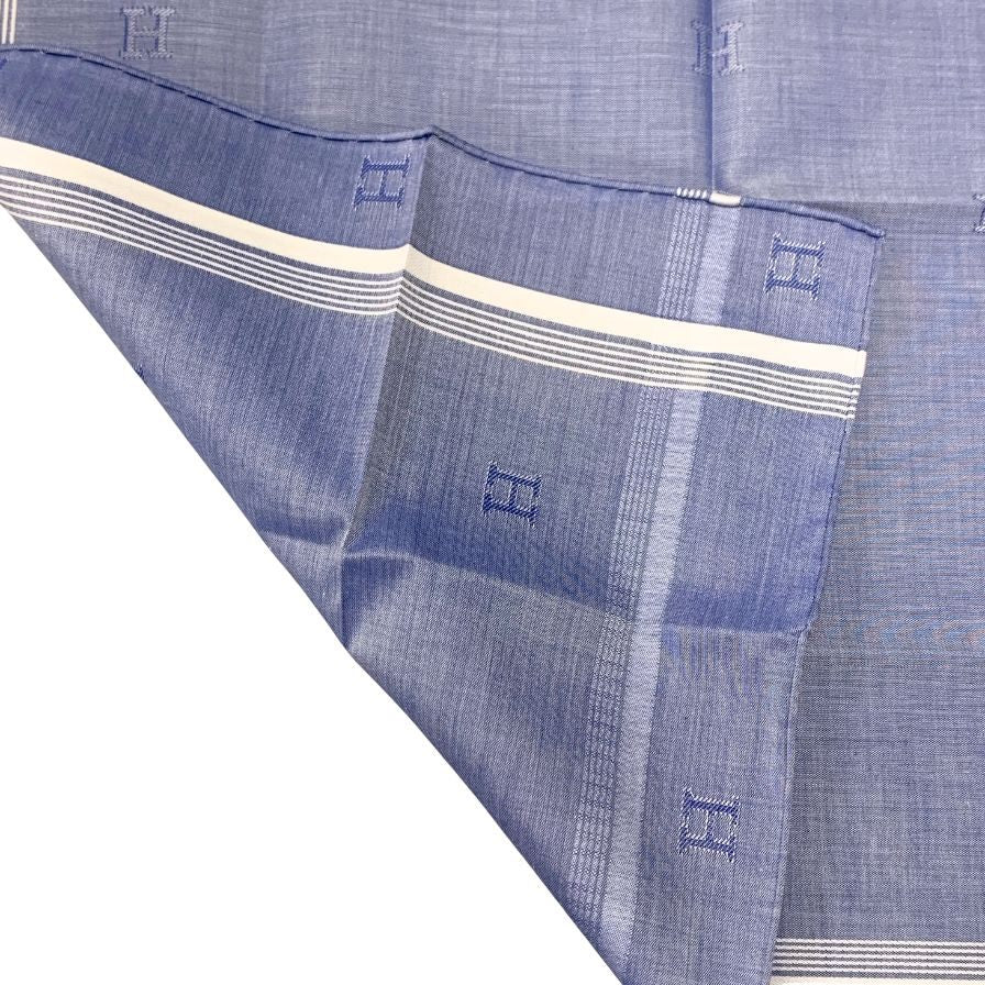 エルメス ハンカチ コットン100% ブルー系 レディース HERMES