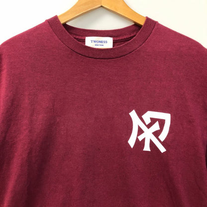 極美品◆トゥーネス Ｔシャツ ヘイワ 半袖 ワインレッド系 サイズL TWONESS 【AFB41】