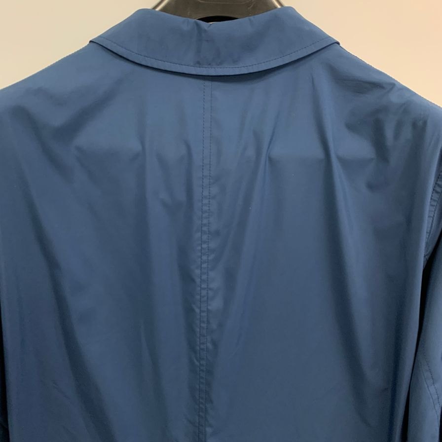 極美品◆ヘルノ フライトシリーズ ステンカラーコート ブルー メンズ サイズ50 HERNO 【AFB35】