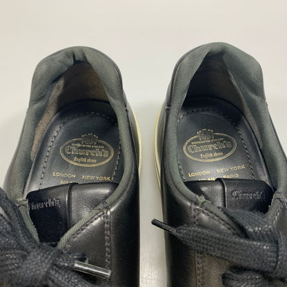 チャーチ レザースニーカー ミラーフィールド レザー ブラック メンズ サイズ8 Church's MIRFIELD 約26.5cm【AFC44-2】