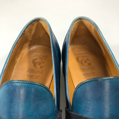 ガジアーノ&ガーリング トゥールーズ スリッポン ロイヤルブルーパティーヌ UK7E イングランド製 GAZIANO&GIRLING 約26.0cm【AFD2】