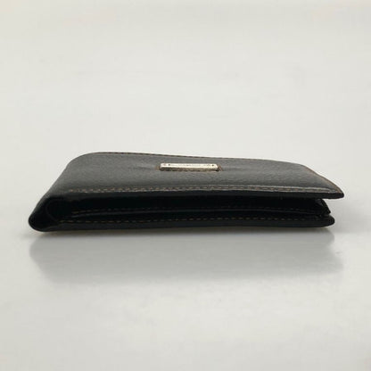 サルバトーレ フェラガモ レザー 二つ折り財布 札入れ シボ ブラック Salvatore Ferragamo【AFI19】