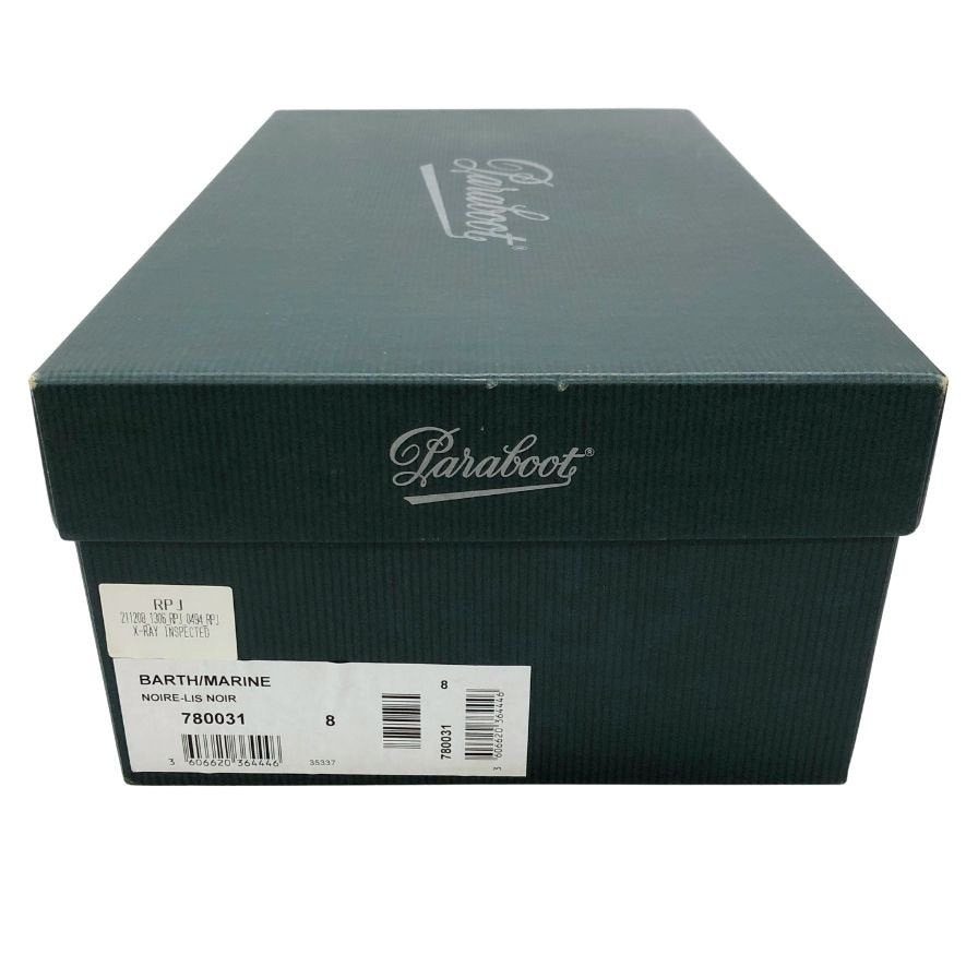 パラブーツ レザーデッキシューズ バース ブラック メンズ UK8 PARABOOT BARTH デッキシューズ 約26.5cm【LA】【中古】