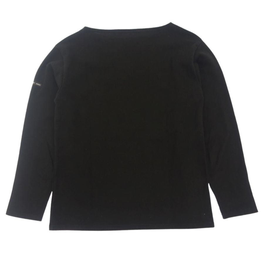 美品◆セントジェームス カットソー バスクシャツ ギルド ウエッソン レディース XS表記 ブラック SAINT JAMES L'ATELIER OUESSANT GUILD 【AFB34】