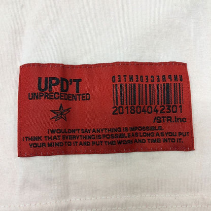 美品◆ユーピーディーティー アンプレセデンティド Tシャツ プリントデザイン ピンク系 サイズ1 メンズ UPD'T UNPRECEDENTED 【AFB39】