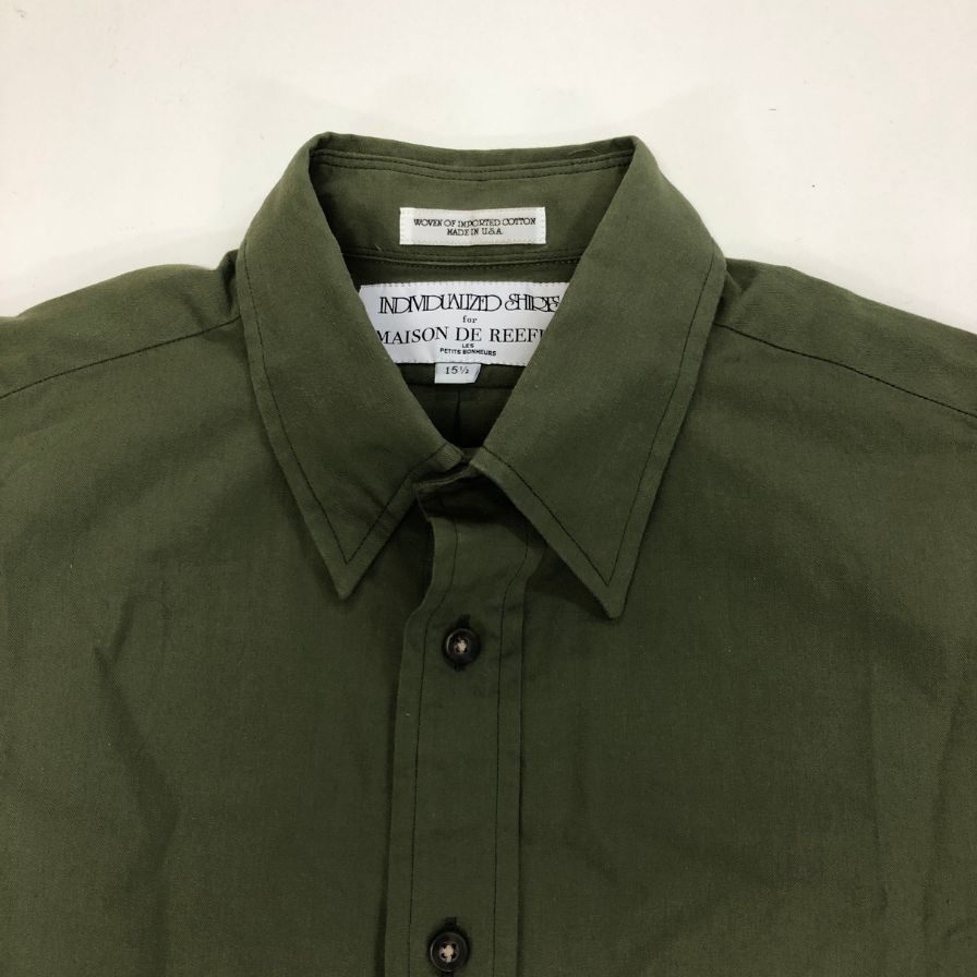 インディビジュアライズドシャツ ボタンダウンシャツ グリーン メンズ サイズ15.5 INDIVIDUALIZED SHIRTS【LA】