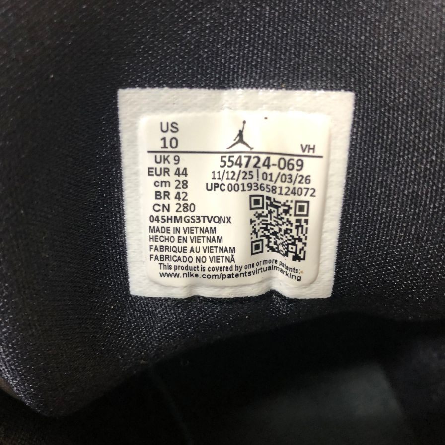 ナイキ 554724-069 エアジョーダン1 ハイカットスニーカー US10 NIKE AIR JORDAN 1 約28.0cm【AFD6】