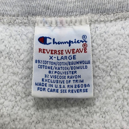 美品◆チャンピオン リバースウィーブ スウェット MORTON 50周年アニバーサリー メンズ サイズXL グレー champion REVERSE WEAVE 【AFB32】