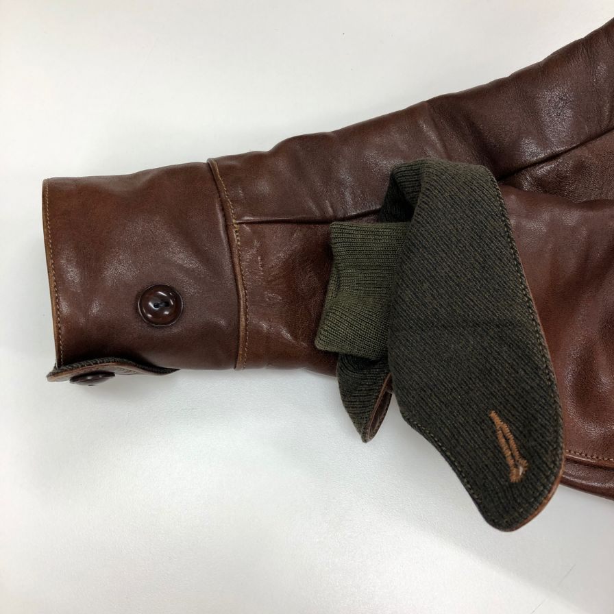 美品◆フリーホイーラーズ レザーコート ホースハイド 馬革 ブレーキマンコート ブラウン レディース サイズ34 FREEWHEELERS BRAKEMAN COAT 【AFG1】