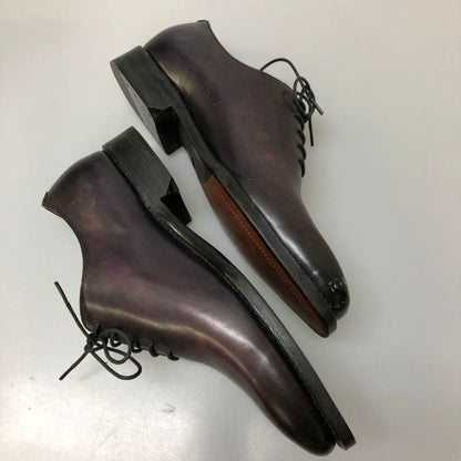 ベルルッティ カーフ レザーシューズ バタフライデザイン シュプリームハンドメイド メンズ サイズ7 パープル系 Berluti SUPREME HAND MADE 約26.0cm【AFD2】