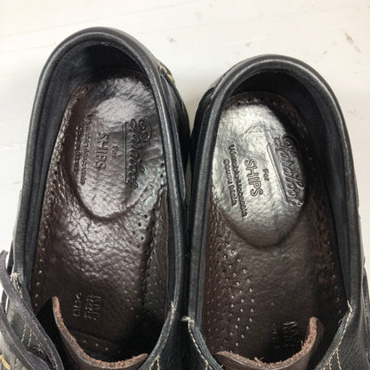 パラブーツ シップス デッキシューズ バース シボ革 バイカラー 2トーン ブラック メンズ サイズUK7.5 PARA BOOT BARTH 約26.0cm【AFC41】