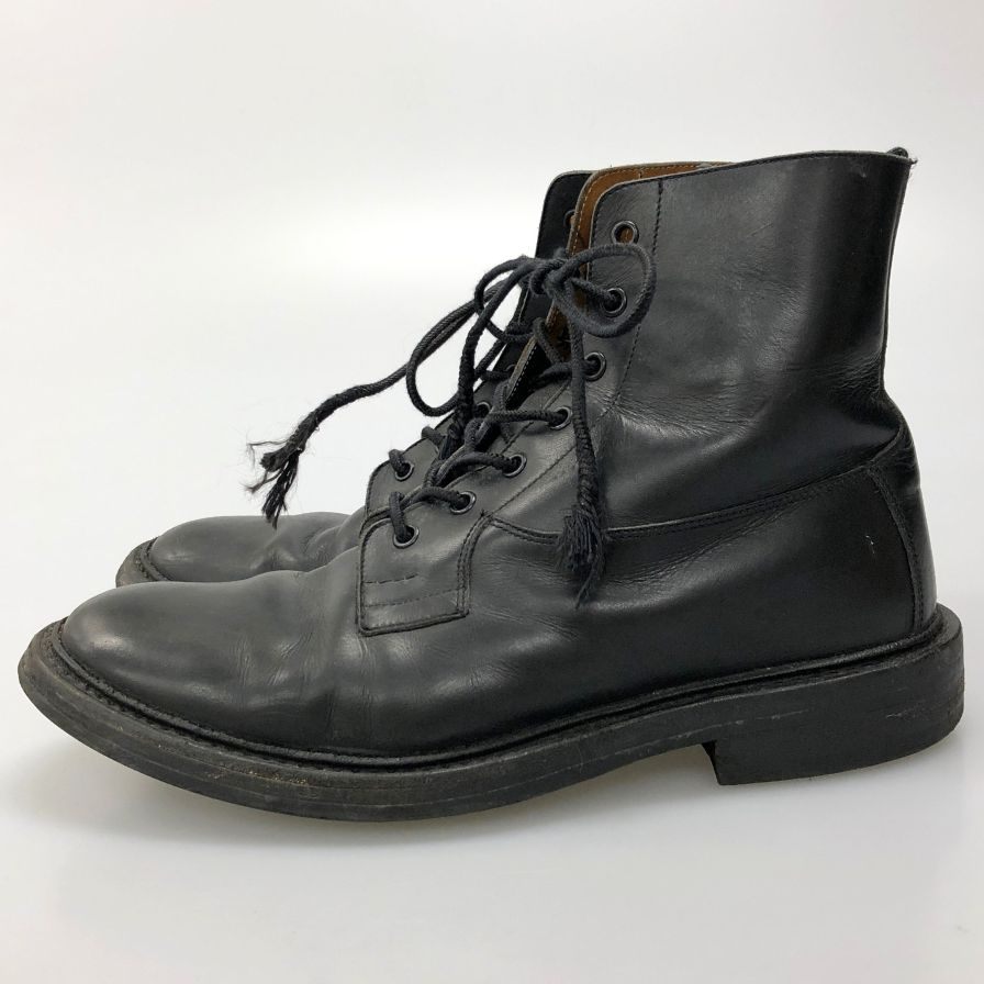 トリッカーズ バーフォード ブラックカーフ ブーツ サイズUK9 旧タグ M5635D Tricker's BURFORD 約27.5cm【AFD5】