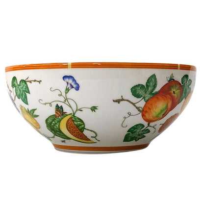 エルメス シエスタ ボウル 花柄 ホワイト 約25㎝ HERMES【AFI28】【中古】