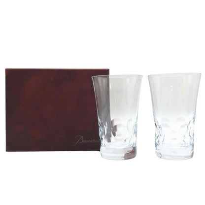バカラ 2客セット ベルーガ ハイボールグラス 高さ14cm ユニセックス クリスタルガラス Baccarat【AFI20】【中古】