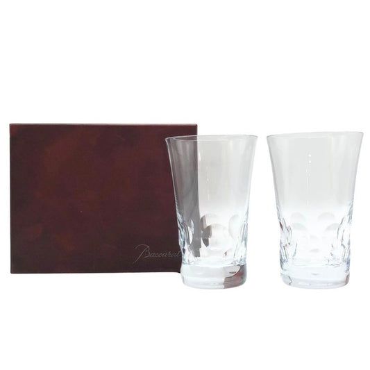 バカラ 2客セット ベルーガ ハイボールグラス 高さ14cm ユニセックス クリスタルガラス Baccarat【AFI20】【中古】