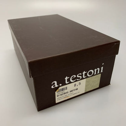 ア テストーニ レザーシューズ レザー編み上げ 11550 メンズ ブラウン サイズ8.5 a.testoni 約26.5cm【AFD7】
