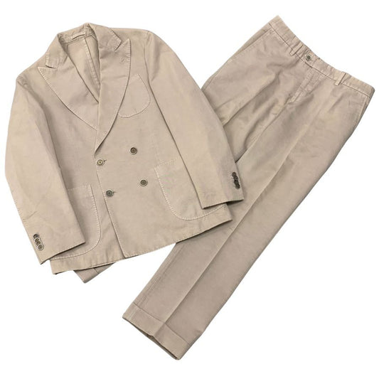 ラルディーニ セットアップ ダブルブレスト ベージュ メンズ サイズ46 LARDINI【AFB34】