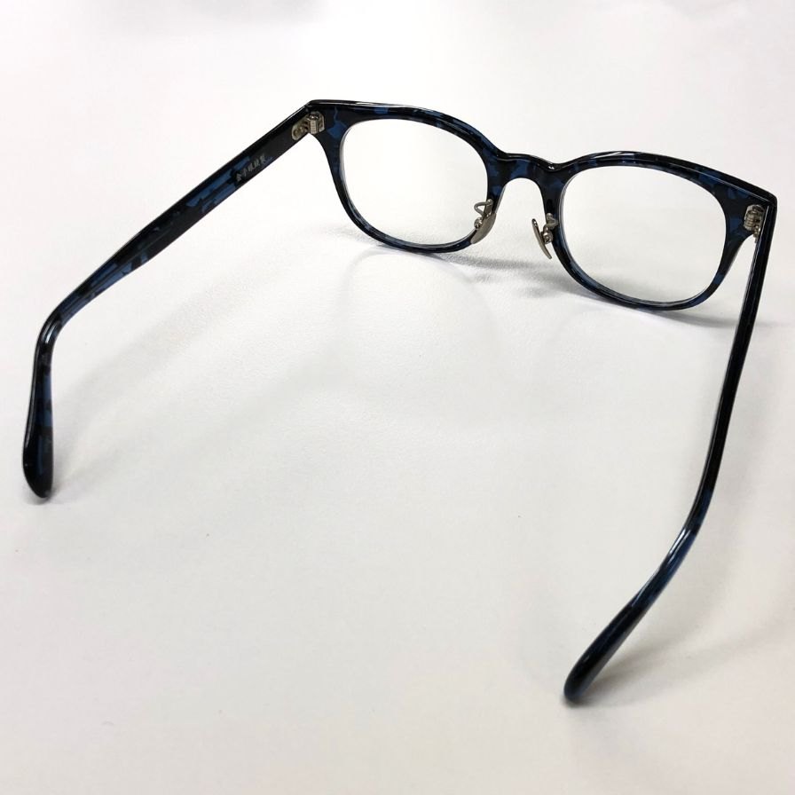 ソフネット×金子眼鏡 24AW 眼鏡 BINCHOTAN WELLINGTON GLASSES ブルー×ブラック メンズ SOPH-232082 SOPHNET.【AFI11】
